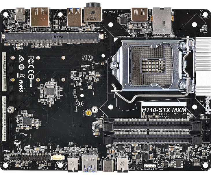 Плата ASRock H110-STX MXM также получила слот M.2 32 Гбит/с для скоростного SSD