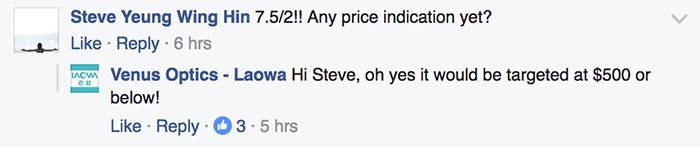 Сверхширокоугольный объектив для камер системы Micro Four Thirds был анонсирован в сентябре 2016 года