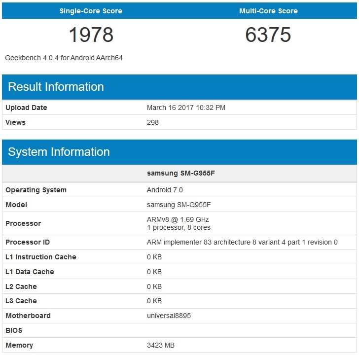 Samsung Galaxy S8+ с SoC Exynos 8895 в тесте GeekBench опередил версию со Snapdragon 835