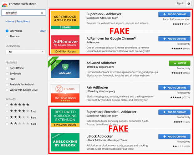 20 млн пользователей Chrome установили фальшивые блокировщики рекламы