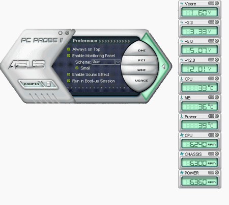 Диагностика: ASUS PC Probe 2 v.1.02.00