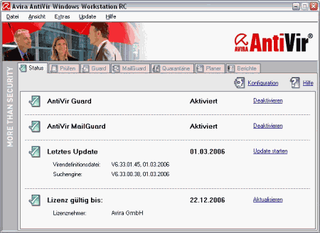 Антивирусы: AntiVir Personal Edition 7 v.6.34.01.172