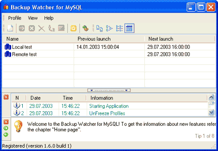 Резервное копирование: Backup Watcher for MySQL v.1.9.3.1