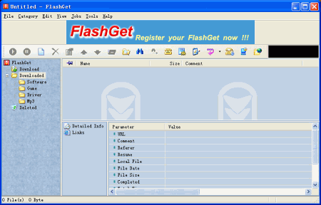 Менеджеры закачек: FlashGet v.1.72