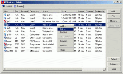 Мониторинг серверов: IPMonitor v.5.9 Build 710