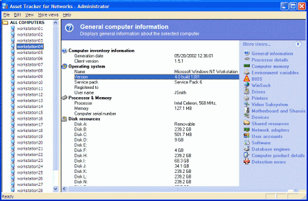 Мониторинг серверов: Asset Tracker for Networks v.6.0.5