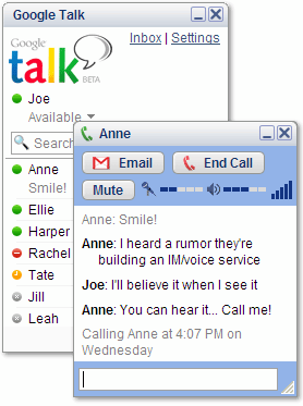 Общение в сети: Google Talk v.1.0.0.95