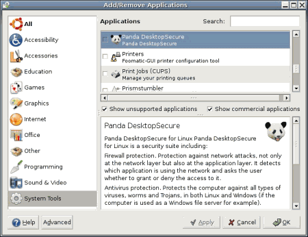 Ubuntu и Panda Software: DesktopSecure for Linux для Ubuntu 6.06 LTS