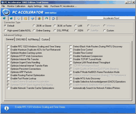 Настройщики: PC Accelerator 2007 v.1.2