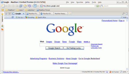 Веб-браузеры: Maxthon v.2.0.0 Build 6363 Preview Version