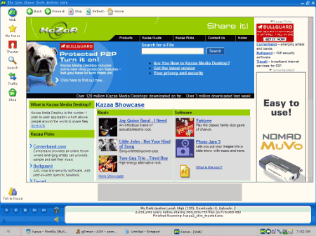 Файловые обменники: KaZaA v.3.2.3