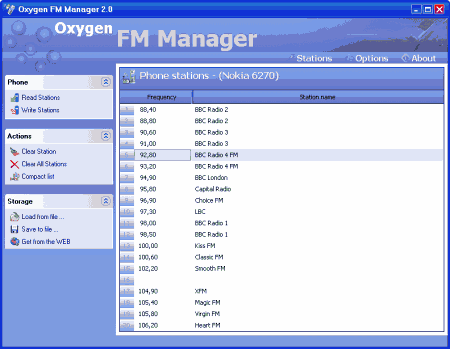 Софт для сотовых: Oxygen FM Manager v.2.0