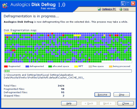 Дефрагментаторы: Auslogics Disk Defrag v.1.0.3