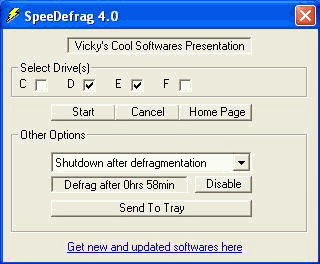 Дефрагментаторы: SpeeDefrag v.4.0