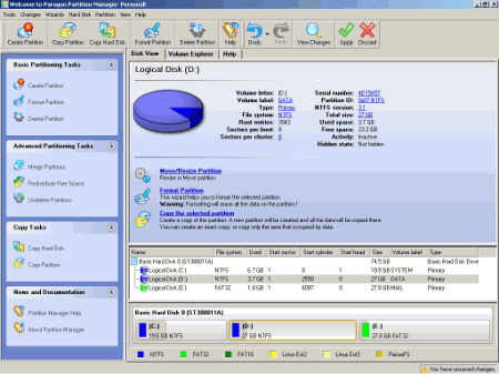 Работа с дисками: Paragon Partition Manager v.8.0