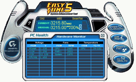 Диагностика: Gigabyte EasyTune5 v.B06.0825.1