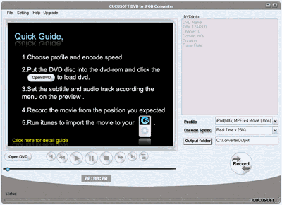 Конвертеры: Cucusoft DVD to iPod Converter v.5.06