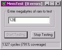 Тестовые приложения: MemTest v.3.5