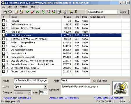 Мультимедиа: FreeRIP MP3 v.2.951