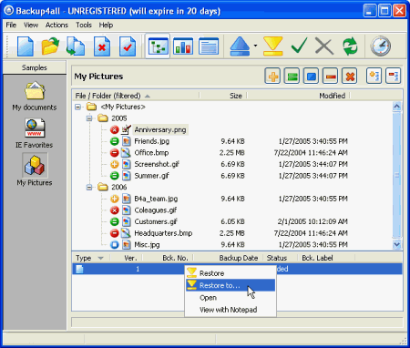 Резервное копирование: Backup4all v.3.6 Build 238