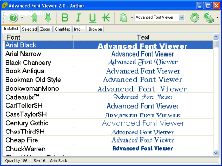 Утилиты: Advanced Font Viewer v.3.4