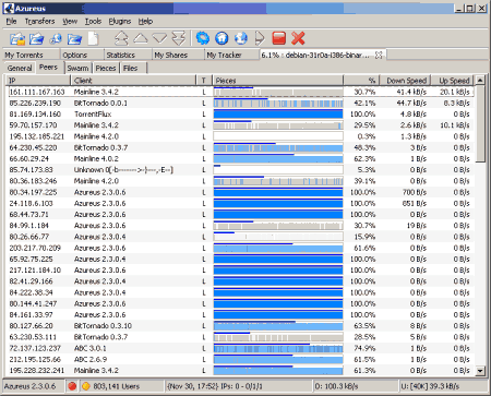 Файловые обменники: Azureus v.2.5.0.1 Beta 44