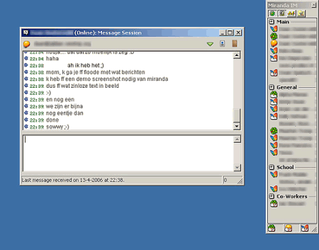 Общение в сети: Miranda IM v.0.7 Test Build 8