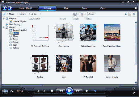 Microsoft: Windows Media Player v.11.0.5721