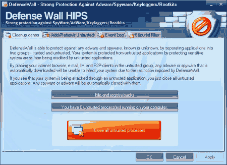 Безопасность: DefenseWall HIPS v.1.74