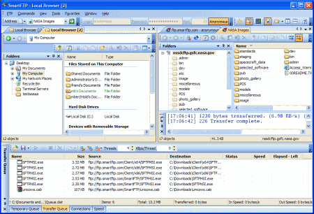 FTP-клиенты: SmartFTP v.2.0 Build 1002
