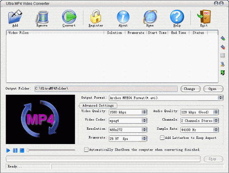 Мультимедиа: Ultra MP4 Video Converter v.1.8.2