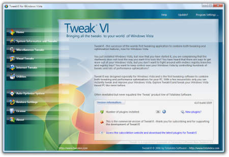 Настройщики: TweakVI 'Basic' Edition v.1.0 Build 1050