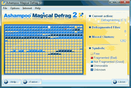 Дефрагментаторы: Ashampoo Magical Defrag v.2.08