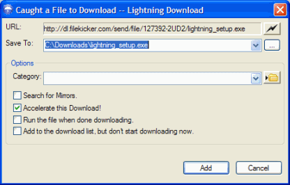 Диспетчеры закачек: Lightning Download v.2.0