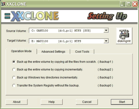 Резервное копирование: XXCLONE v.0.57.0