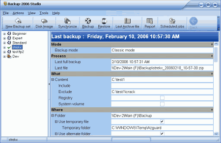 Резервное копирование: Backup-2006 Studio v.5.1.4.222