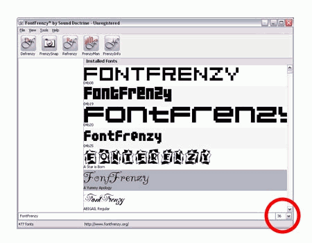 Утилиты: Font Frenzy v.1.5.139