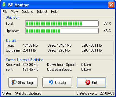 Мониторинг трафика: ISP Monitor v.5.4.1 Beta