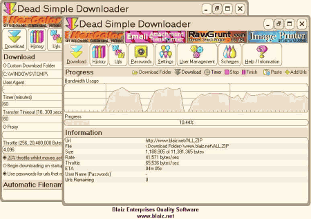 Диспетчеры закачек: Dead Simple Downloader v.2.00.4560