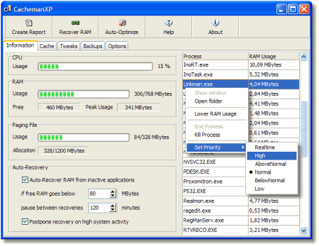 Настройщики: Cacheman XP v.1.50