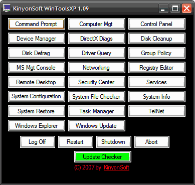 Утилиты: KinyonSoft WinToolsXP v.1.09
