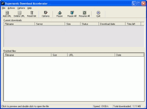 Диспетчеры закачек: Supersonic Download Accelerator v.1.2.0.0