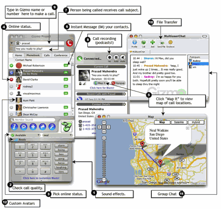 Общение в сети: Gizmo v.3.1.2.291