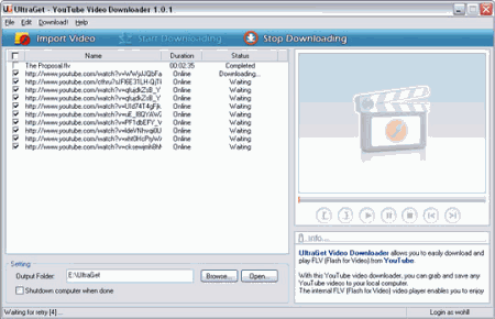 Диспетчеры закачек: UltraGet Video Downloader v.1.1.2