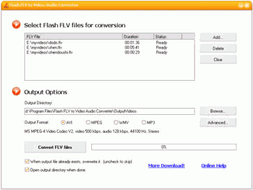 Конвертеры: Flash FLV to Video Audio Converter v.3.0