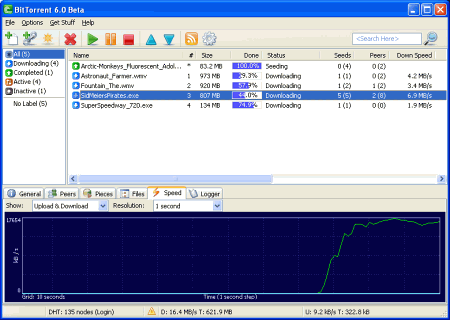 Файловые обменники: BitTorrent v.6.0 Beta