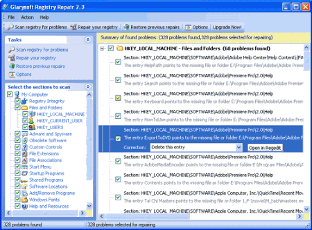 Утилиты: Glarysoft Registry Repair v.2.4