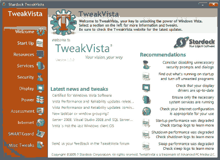 Настройщики: TweakVista v.1.0