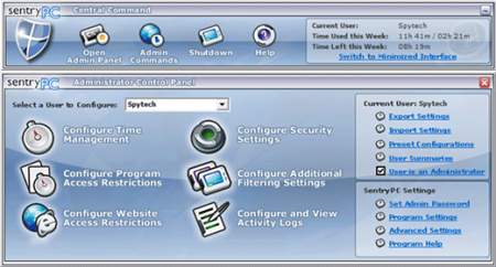 Утилиты: Spytech SentryPC v.2.10.07