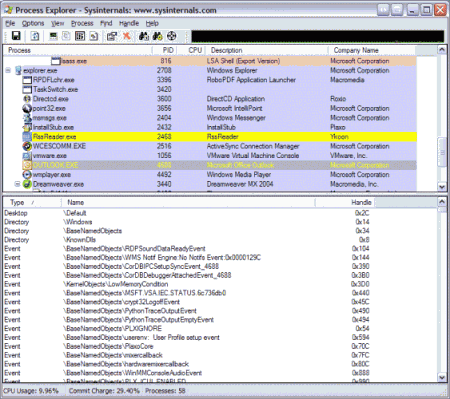 Утилиты: Process Explorer v.11.03